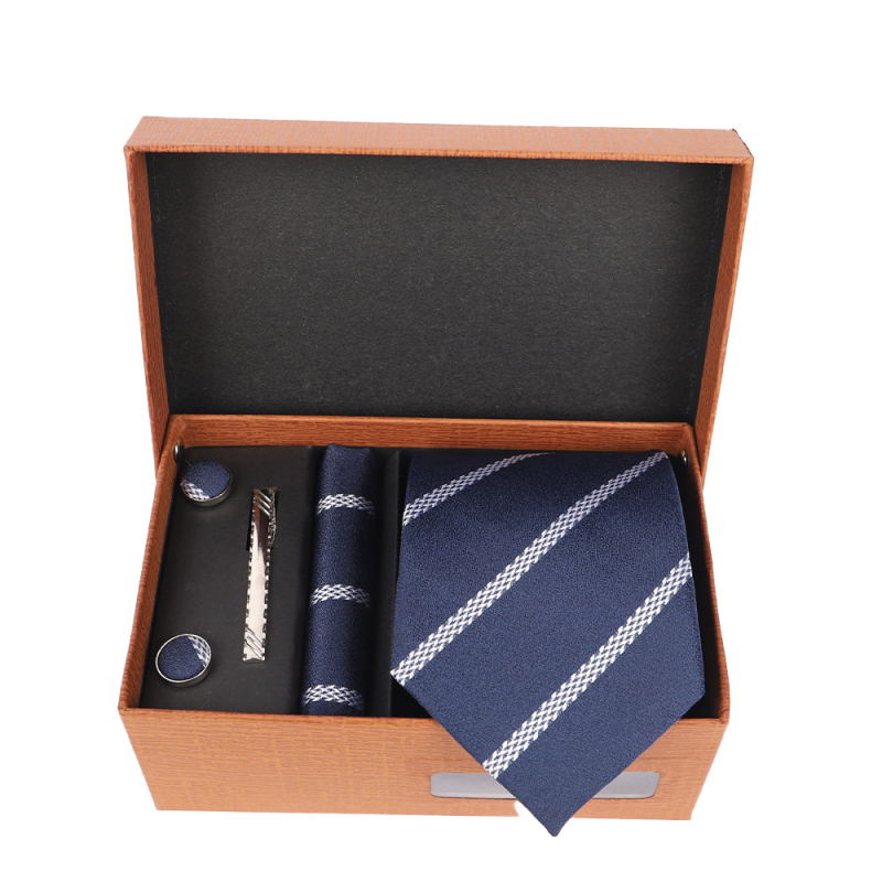 2025 Új Férfi Nyakkendő Szett Ajándékdobozban Luxus Divatos Ajándék Férfi Üzleti Nyakkendő 4 Részes Szett