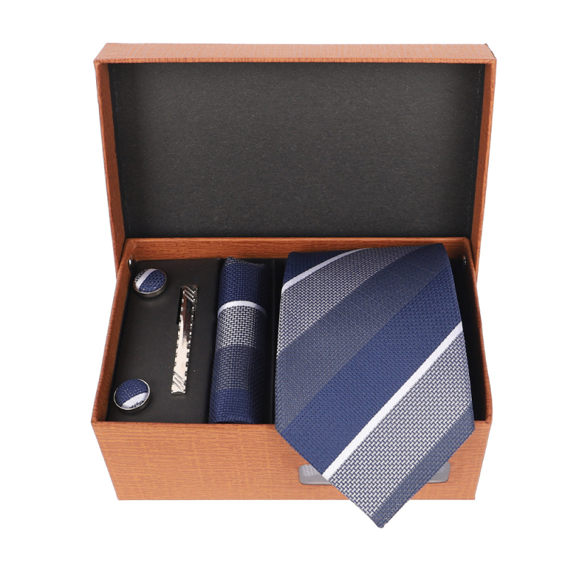 2025 Új Férfi Nyakkendő Szett Ajándékdobozban Luxus Divatos Ajándék Férfi Üzleti Nyakkendő 4 Részes Szett