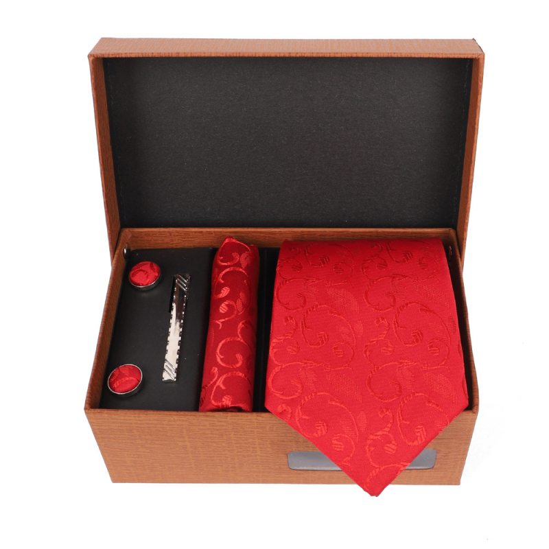 2025 Új Férfi Nyakkendő Szett Ajándékdobozban Luxus Divatos Ajándék Férfi Üzleti Nyakkendő 4 Részes Szett