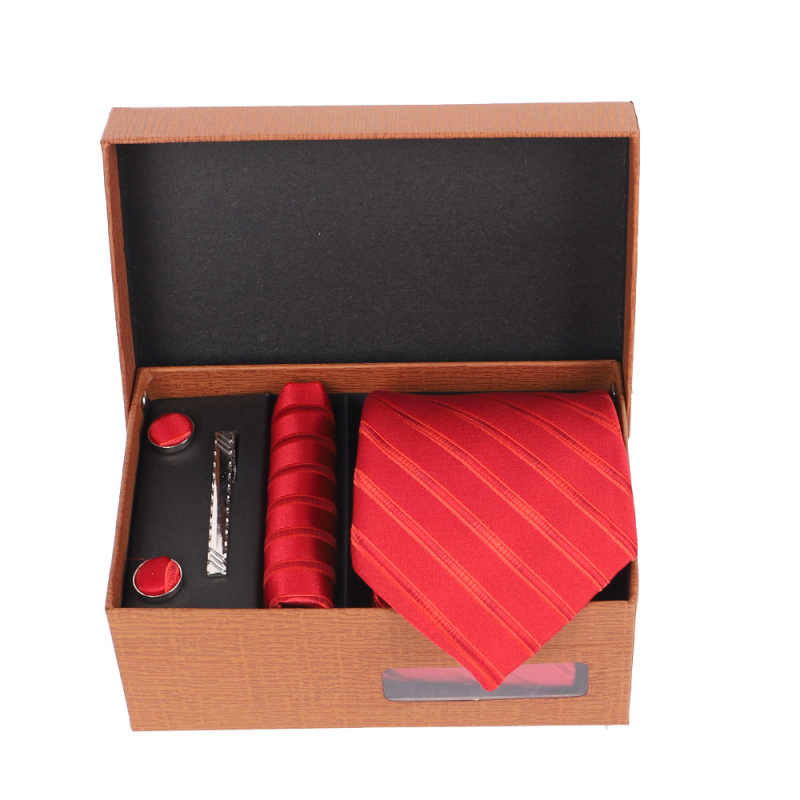 2025 Új Férfi Nyakkendő Szett Ajándékdobozban Luxus Divatos Ajándék Férfi Üzleti Nyakkendő 4 Részes Szett