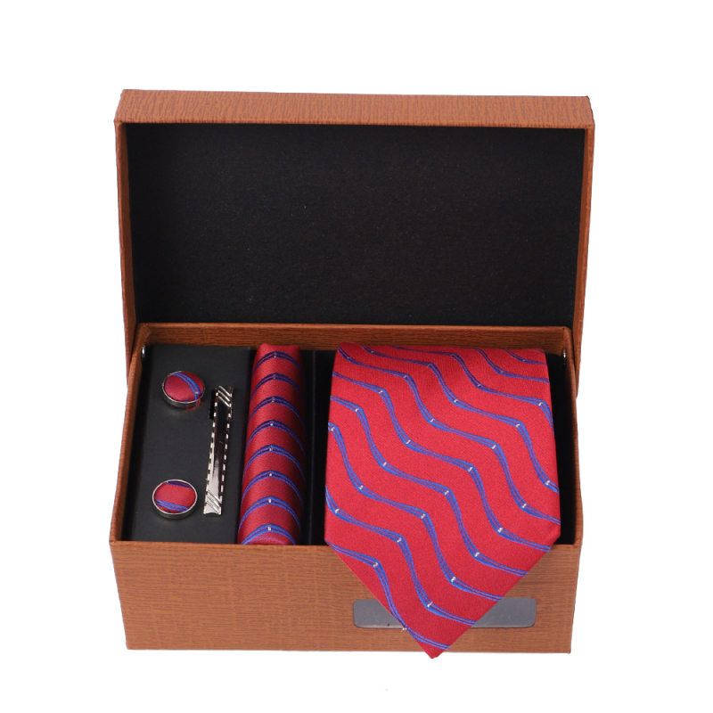 2025 Új Férfi Nyakkendő Szett Ajándékdobozban Luxus Divatos Ajándék Férfi Üzleti Nyakkendő 4 Részes Szett