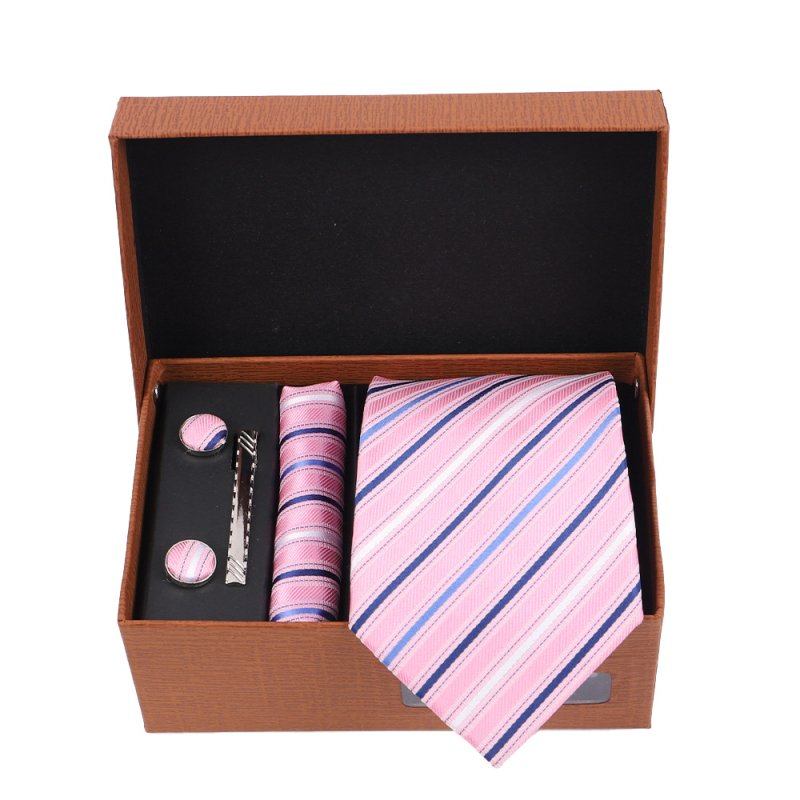 2025 Új Férfi Nyakkendő Szett Ajándékdobozban Luxus Divatos Ajándék Férfi Üzleti Nyakkendő 4 Részes Szett
