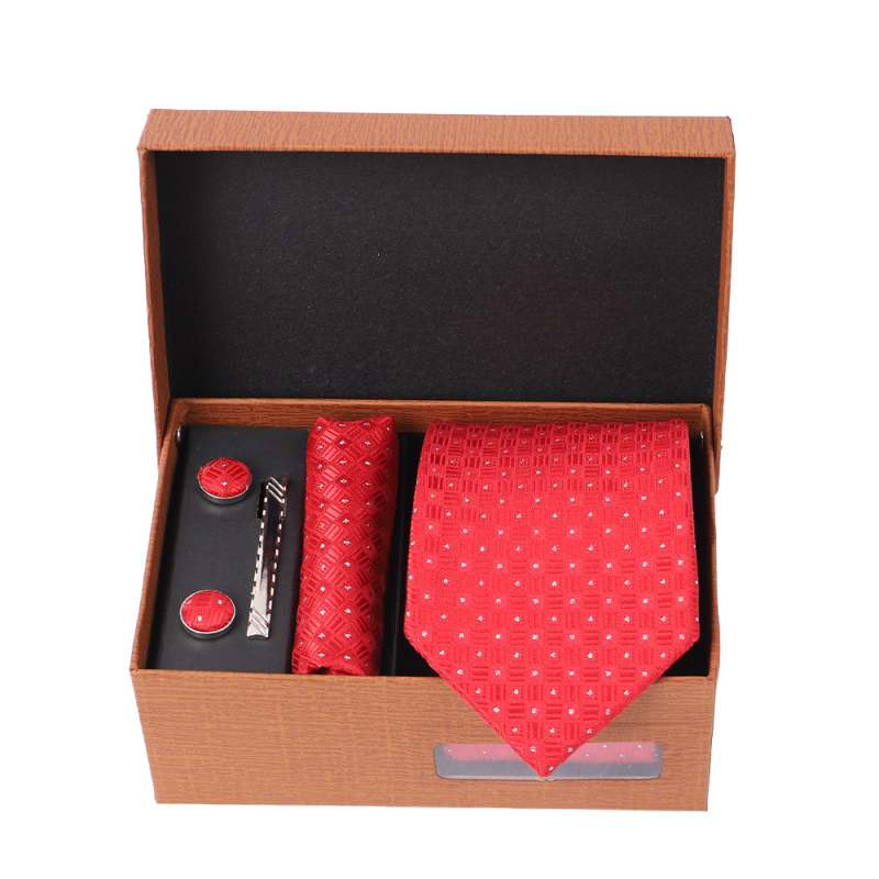 2025 Új Férfi Nyakkendő Szett Ajándékdobozban Luxus Divatos Ajándék Férfi Üzleti Nyakkendő 4 Részes Szett