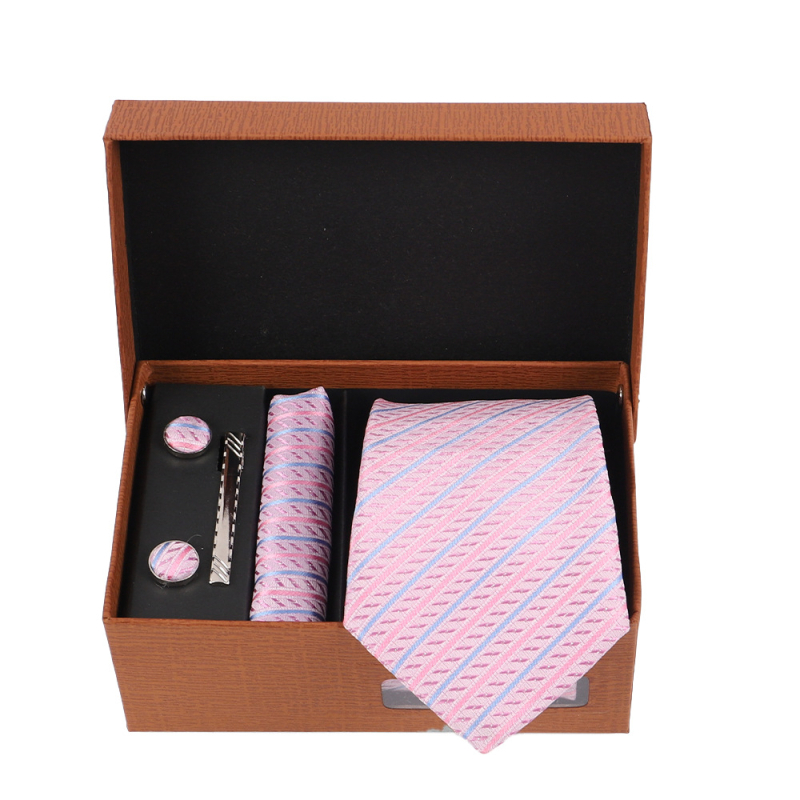 2025 Új Férfi Nyakkendő Szett Ajándékdobozban Luxus Divatos Ajándék Férfi Üzleti Nyakkendő 4 Részes Szett