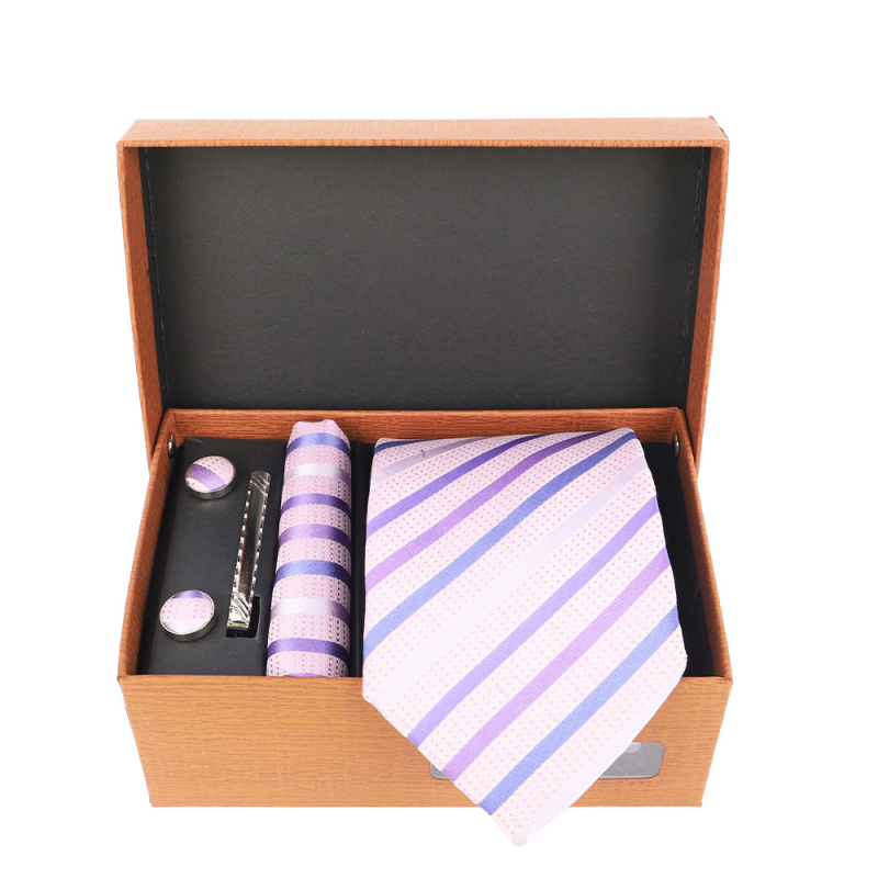 2025 Új Férfi Nyakkendő Szett Ajándékdobozban Luxus Divatos Ajándék Férfi Üzleti Nyakkendő 4 Részes Szett