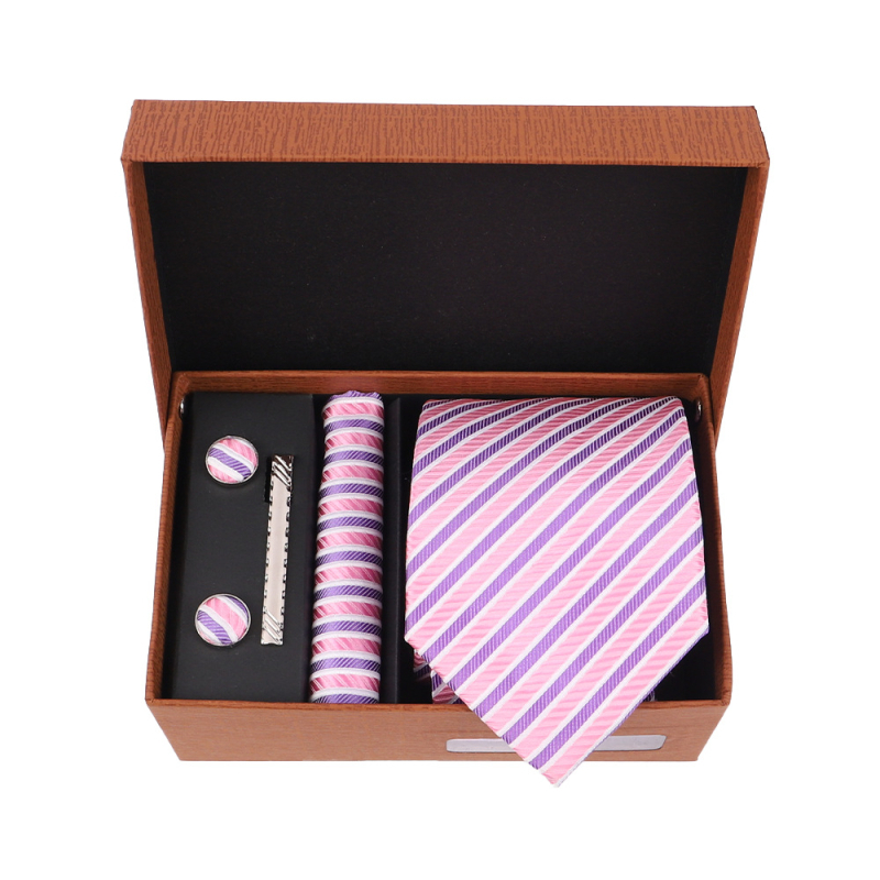 2025 Új Férfi Nyakkendő Szett Ajándékdobozban Luxus Divatos Ajándék Férfi Üzleti Nyakkendő 4 Részes Szett