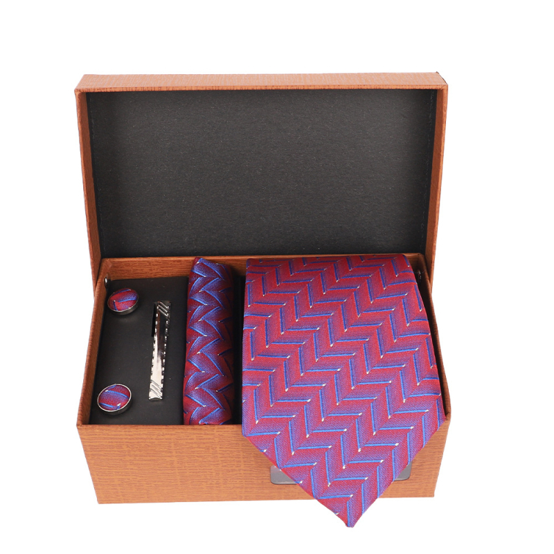 2025 Új Férfi Nyakkendő Szett Ajándékdobozban Luxus Divatos Ajándék Férfi Üzleti Nyakkendő 4 Részes Szett