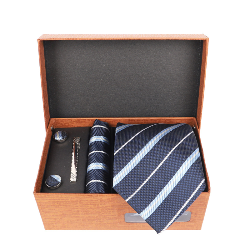 2025 Új Férfi Nyakkendő Szett Ajándékdobozban Luxus Divatos Ajándék Férfi Üzleti Nyakkendő 4 Részes Szett