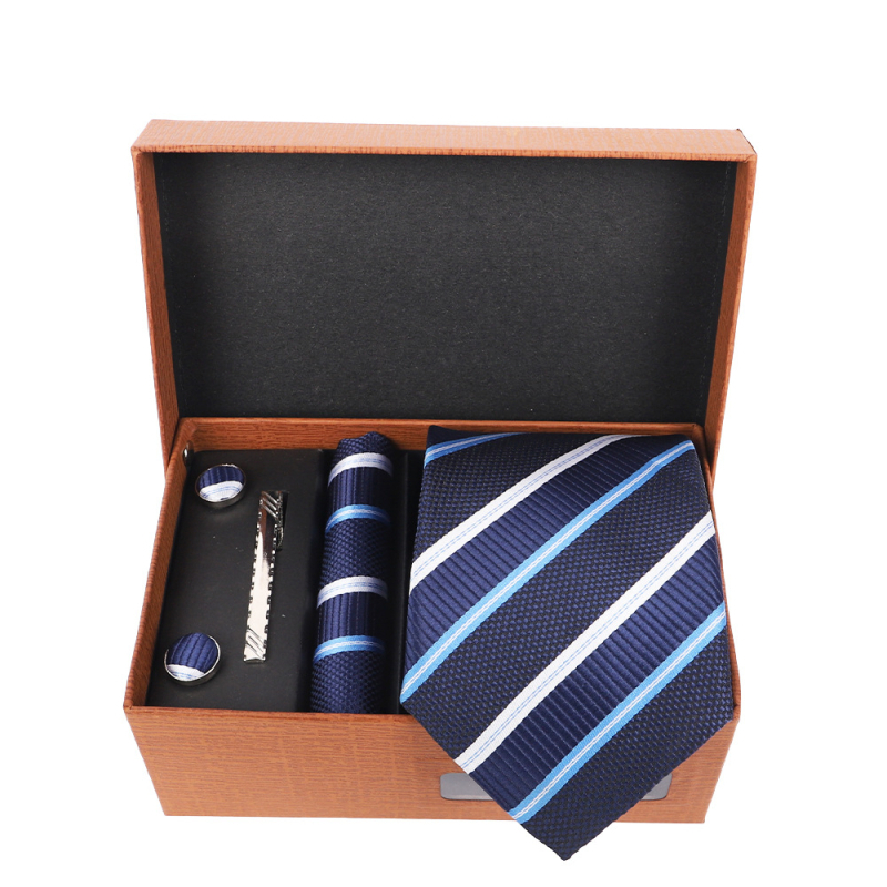 2025 Új Férfi Nyakkendő Szett Ajándékdobozban Luxus Divatos Ajándék Férfi Üzleti Nyakkendő 4 Részes Szett