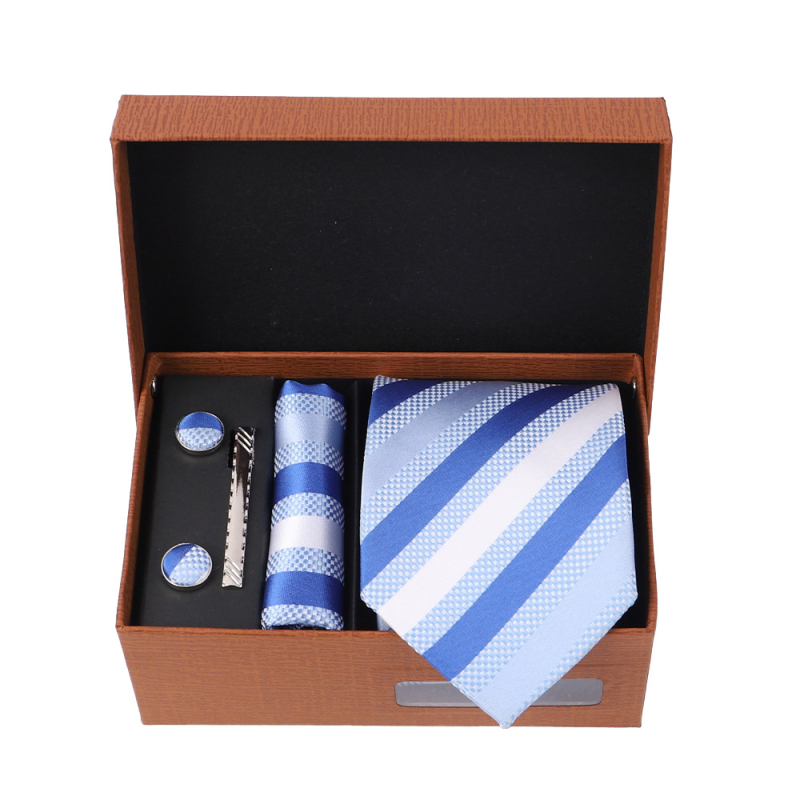 2025 Új Férfi Nyakkendő Szett Ajándékdobozban Luxus Divatos Ajándék Férfi Üzleti Nyakkendő 4 Részes Szett
