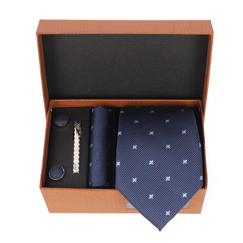 2025 Új Férfi Nyakkendő Szett Ajándékdobozban Luxus Divatos Ajándék Férfi Üzleti Nyakkendő 4 Részes Szett