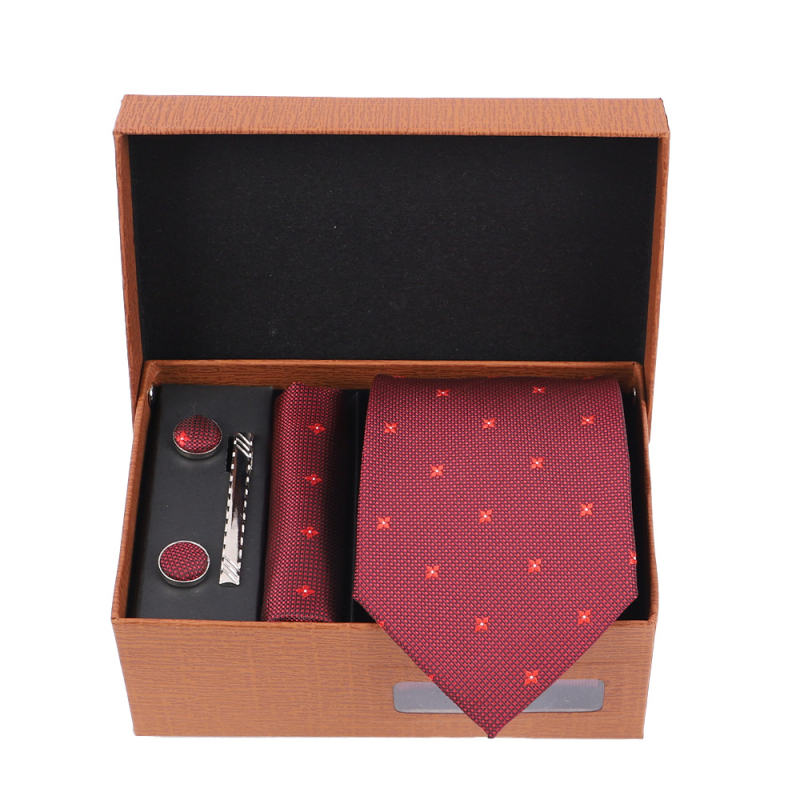 2025 Új Férfi Nyakkendő Szett Ajándékdobozban Luxus Divatos Ajándék Férfi Üzleti Nyakkendő 4 Részes Szett