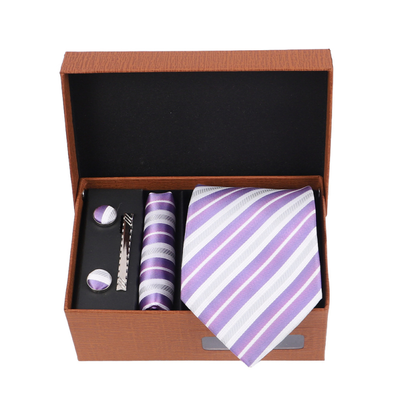 2025 Új Férfi Nyakkendő Szett Ajándékdobozban Luxus Divatos Ajándék Férfi Üzleti Nyakkendő 4 Részes Szett