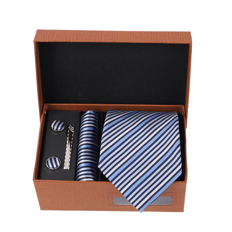 2025 Új Férfi Nyakkendő Szett Ajándékdobozban Luxus Divatos Ajándék Férfi Üzleti Nyakkendő 4 Részes Szett