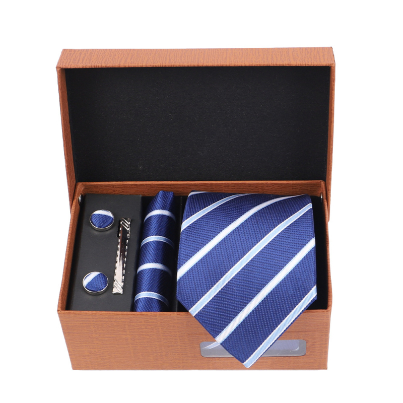 2025 Új Férfi Nyakkendő Szett Ajándékdobozban Luxus Divatos Ajándék Férfi Üzleti Nyakkendő 4 Részes Szett