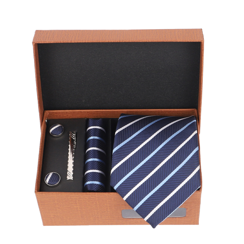 2025 Új Férfi Nyakkendő Szett Ajándékdobozban Luxus Divatos Ajándék Férfi Üzleti Nyakkendő 4 Részes Szett