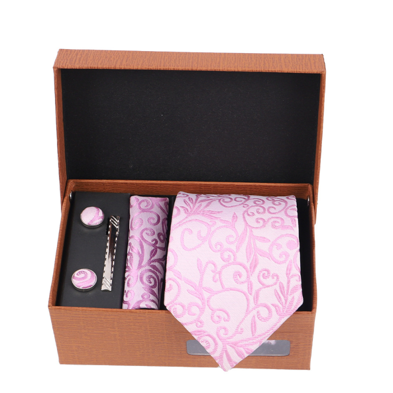 2025 Új Férfi Nyakkendő Szett Ajándékdobozban Luxus Divatos Ajándék Férfi Üzleti Nyakkendő 4 Részes Szett