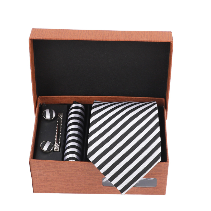 2025 Új Férfi Nyakkendő Szett Ajándékdobozban Luxus Divatos Ajándék Férfi Üzleti Nyakkendő 4 Részes Szett