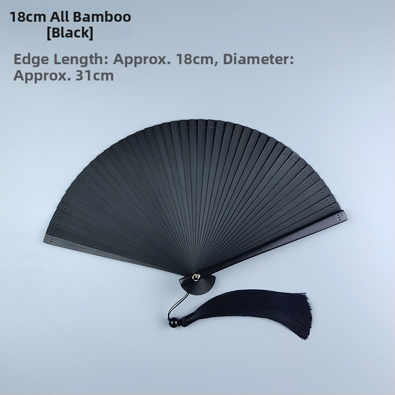 Teljes bambusz összecsukható ventilátor üreges összecsukható mini ventilátor 5 hüvelykes 6 hüvelykes hordozható kínai stílusú antik piros és fekete klasszikus táncventilátor