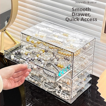 Akril karkötő tárolódoboz Nagy kapacitású osztott nyaklánc karkötő ékszerek Különleges játék kristály karkötő kijelző doboz