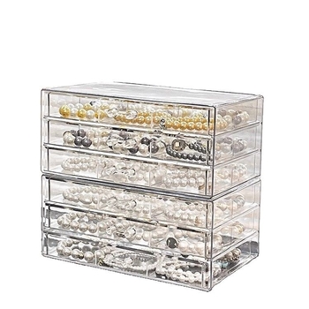 Akril karkötő tárolódoboz Nagy kapacitású osztott nyaklánc karkötő ékszerek Különleges játék kristály karkötő kijelző doboz