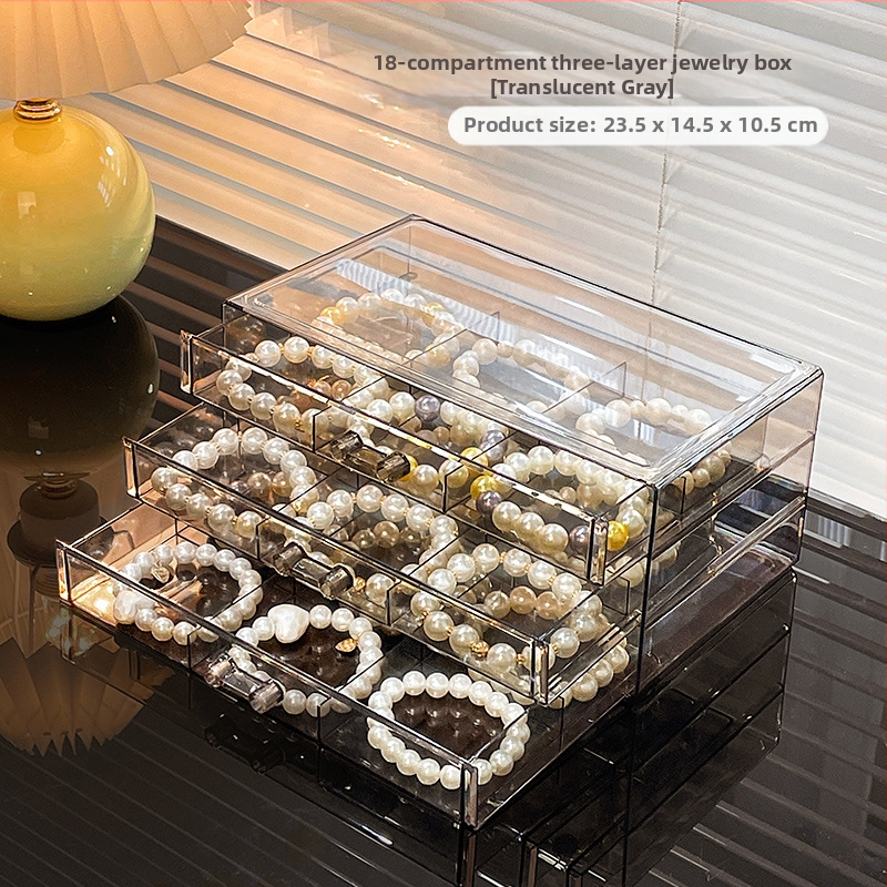 Akril karkötő tárolódoboz Nagy kapacitású osztott nyaklánc karkötő ékszerek Különleges játék kristály karkötő kijelző doboz