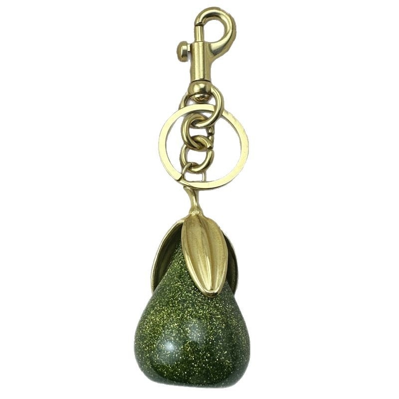 Gamyklinis tiesioginis aukso kriaušės raktų pakabuko pakabukas, mados asmenybės krepšys, pakabukas, raktų žiedo aksesuarai