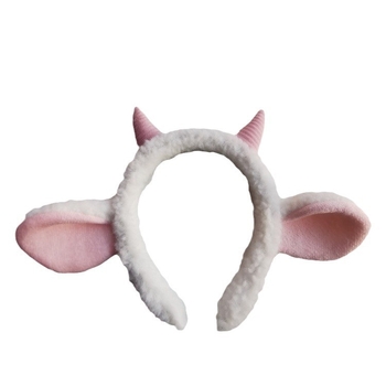 Χαριτωμένη κορδέλα για το κεφάλι με κέρατο προβάτου, βελούδινα αυτιά προβάτου, κορδέλα για το κεφάλι, φωτογραφία διασημοτήτων στο Διαδίκτυο, παιδική εορταστική παράσταση, κόμμωση κινουμένων σχεδίων, διασυνοριακή