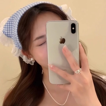 Κορδέλα για τα μαλλιά σε στυλ ποιμενικού, κόκκινο και μπλε καρό, καλοκαιρινή κορδέλα για τα μαλλιά, τριγωνική πετσέτα με δαντέλα, κορδέλα υψηλής ποιότητας Sense Atmosphere Sense