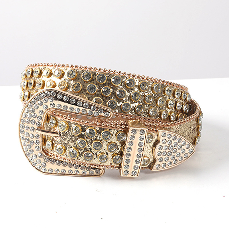 Teljes gyémántos női öv, gyémántokkal kirakott strasszos női öv, divatos, mindenféle színben kapható, széles öv, villámcsapás, gyémánt, kristályos derékpecsét, divatos punk