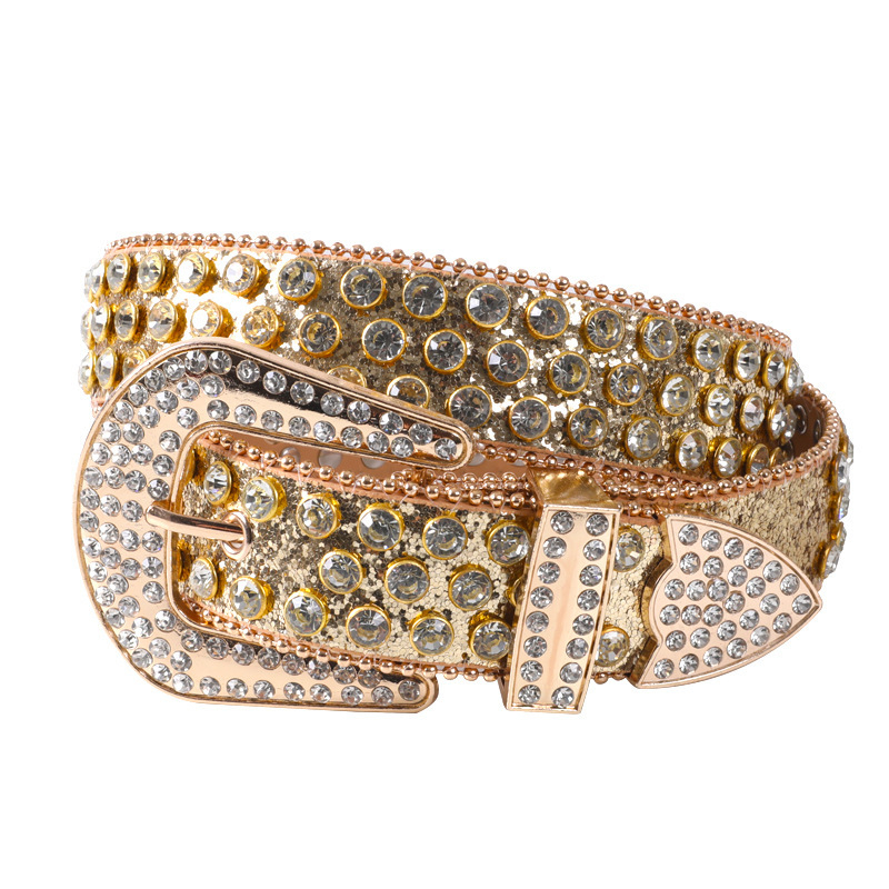 Teljes gyémántos női öv, gyémántokkal kirakott strasszos női öv, divatos, mindenféle színben kapható, széles öv, villámcsapás, gyémánt, kristályos derékpecsét, divatos punk