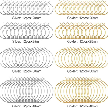 Tarpvalstybiniai karšto išpardavimo 96 vnt. auskarai su krevetėmis, kaspino formos sagtimi, prancūziški dideli auskarai, „pasidaryk pats“ papuošalų aksesuarai, auskarai su smeigtukais