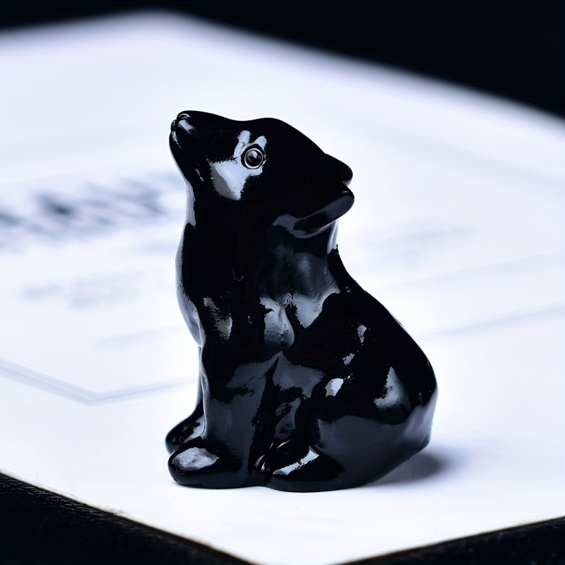 Természetes kristály kis farkas faragás kristály kő ásványi logó lakberendezési kézműves kristály állatdíszek