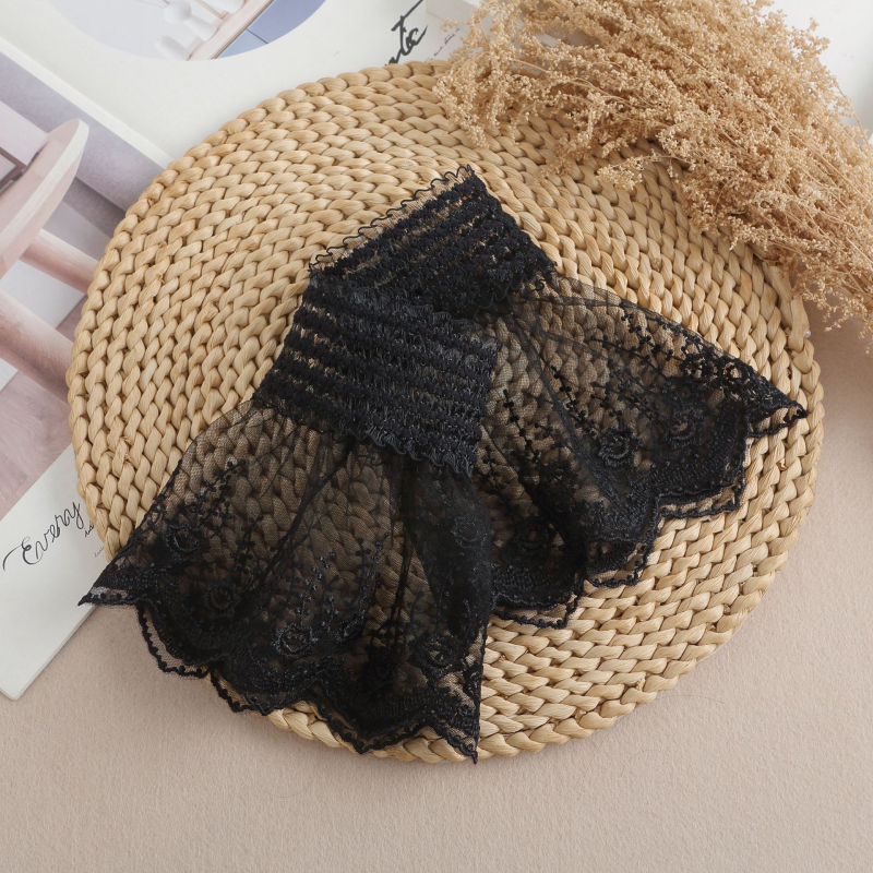 Tinklinio nėrinio temperamentas, mažas kvapas, trimatis nėrinių dekoratyvinis rankogalis, netikros rankovės, tarpvalstybiniai gamintojai, didmeninė prekyba