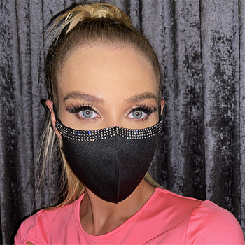 2024 m. Kalnų krištolinių kaukių fabrikas „Amazon Aliexpress“ Nauja Kalnų krištolinė metalinė lopų kaukė moterims Yx1319