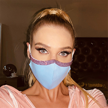 2024 m. Kalnų krištolinių kaukių fabrikas „Amazon Aliexpress“ Nauja Kalnų krištolinė metalinė lopų kaukė moterims Yx1319