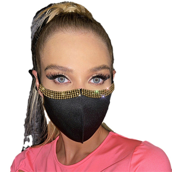 2024 m. Kalnų krištolinių kaukių fabrikas „Amazon Aliexpress“ Nauja Kalnų krištolinė metalinė lopų kaukė moterims Yx1319