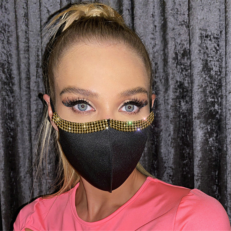 2024 m. Kalnų krištolinių kaukių fabrikas „Amazon Aliexpress“ Nauja Kalnų krištolinė metalinė lopų kaukė moterims Yx1319