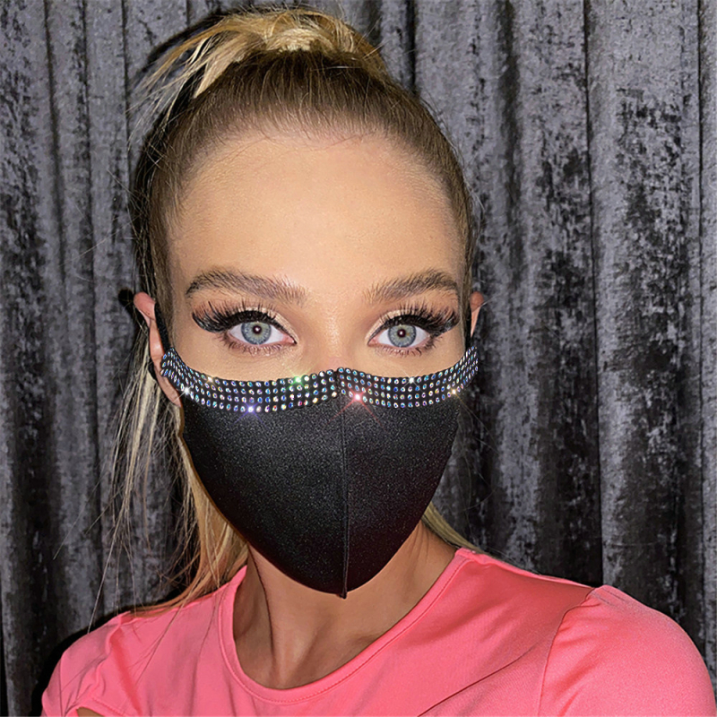 2024 m. Kalnų krištolinių kaukių fabrikas „Amazon Aliexpress“ Nauja Kalnų krištolinė metalinė lopų kaukė moterims Yx1319