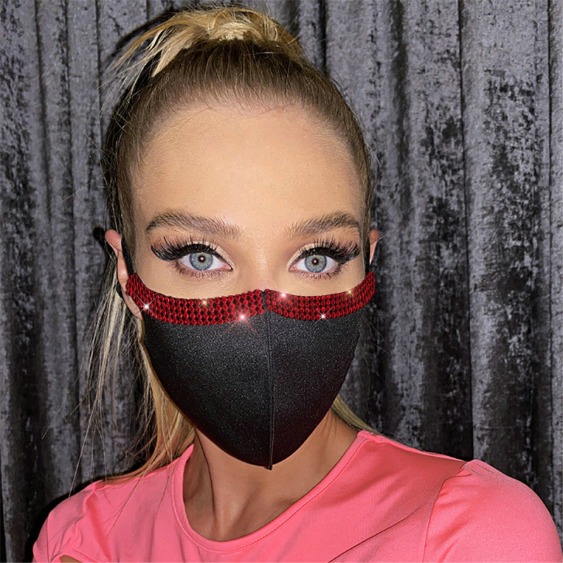 2024 m. Kalnų krištolinių kaukių fabrikas „Amazon Aliexpress“ Nauja Kalnų krištolinė metalinė lopų kaukė moterims Yx1319