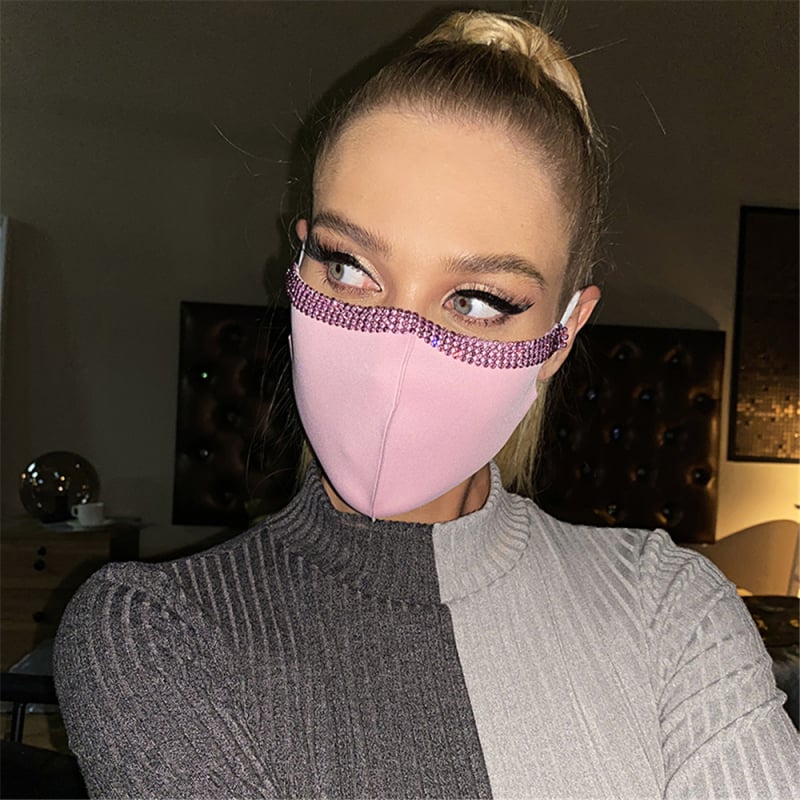 2024 m. Kalnų krištolinių kaukių fabrikas „Amazon Aliexpress“ Nauja Kalnų krištolinė metalinė lopų kaukė moterims Yx1319