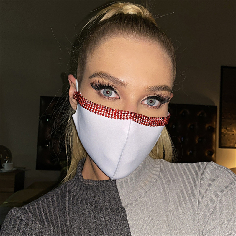 2024 m. Kalnų krištolinių kaukių fabrikas „Amazon Aliexpress“ Nauja Kalnų krištolinė metalinė lopų kaukė moterims Yx1319