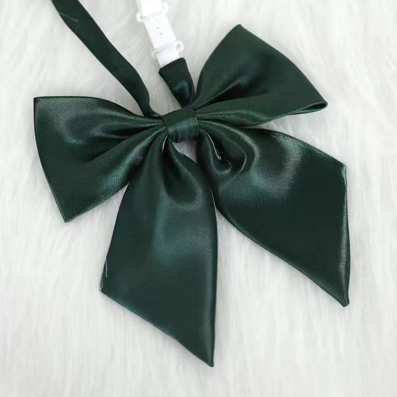 Läikiv sulgedest juurtega suur kikilips Phantom Jk Sakura pulbermündi sinine roheline Jaapani krae lillega ülikoolistiilis