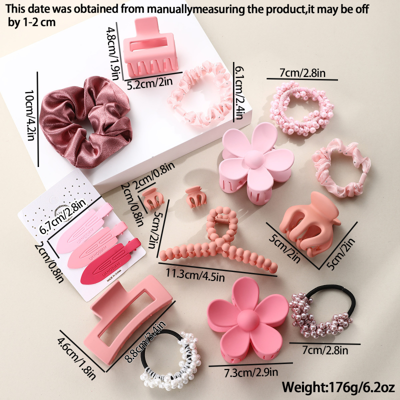 Fengpin DIY juuksenõelaga juukserõngas 17-osaline juukserõngas TikTok Xi Yin Amazoni haardega haikala klamber pärlmutter juukserõngas