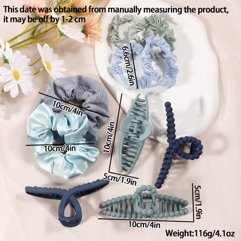 Fengpin DIY juuksenõelaga juukserõngas 17-osaline juukserõngas TikTok Xi Yin Amazoni haardega haikala klamber pärlmutter juukserõngas