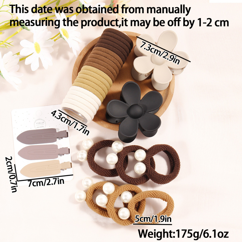 Fengpin DIY juuksenõelaga juukserõngas 17-osaline juukserõngas TikTok Xi Yin Amazoni haardega haikala klamber pärlmutter juukserõngas