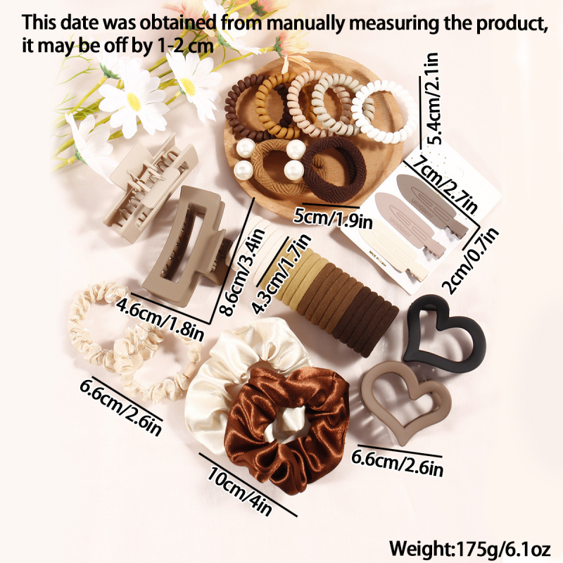 Fengpin DIY juuksenõelaga juukserõngas 17-osaline juukserõngas TikTok Xi Yin Amazoni haardega haikala klamber pärlmutter juukserõngas