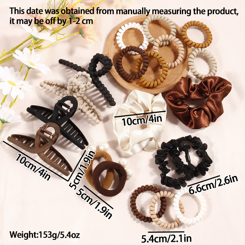 Fengpin DIY juuksenõelaga juukserõngas 17-osaline juukserõngas TikTok Xi Yin Amazoni haardega haikala klamber pärlmutter juukserõngas