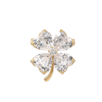 Bross japán és koreai stílusú divatos egyszerű négylevelű virágos selyemsál csattal, hangulatos sarokcsattal, niche dizájnnal, új kendő