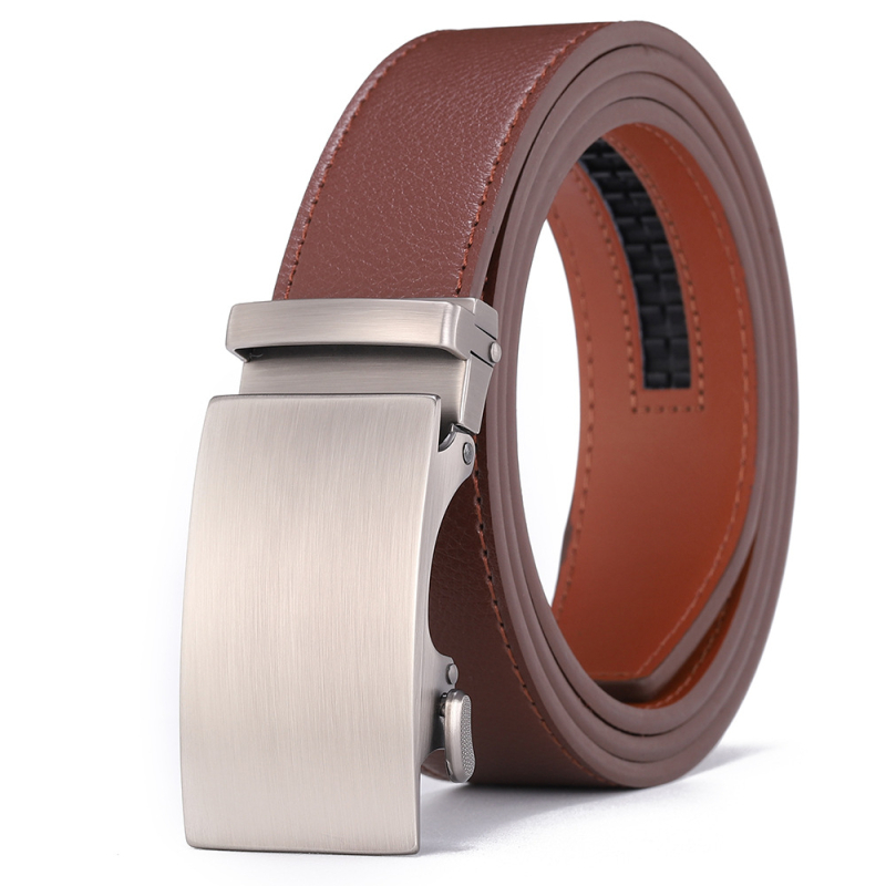 Külkereskedelmi, népszerű férfi öv, valódi bőr, csúcskategóriás, automata csatos öv, alkalmi, üzleti marhabőr nadrágöv, 2025-ös új stílus